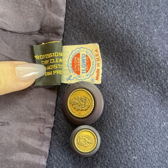 Vintage Rothschild Girls Sailor Navy Peacoat Size 7 ILGWU Union made USA - Picture 11 of 12